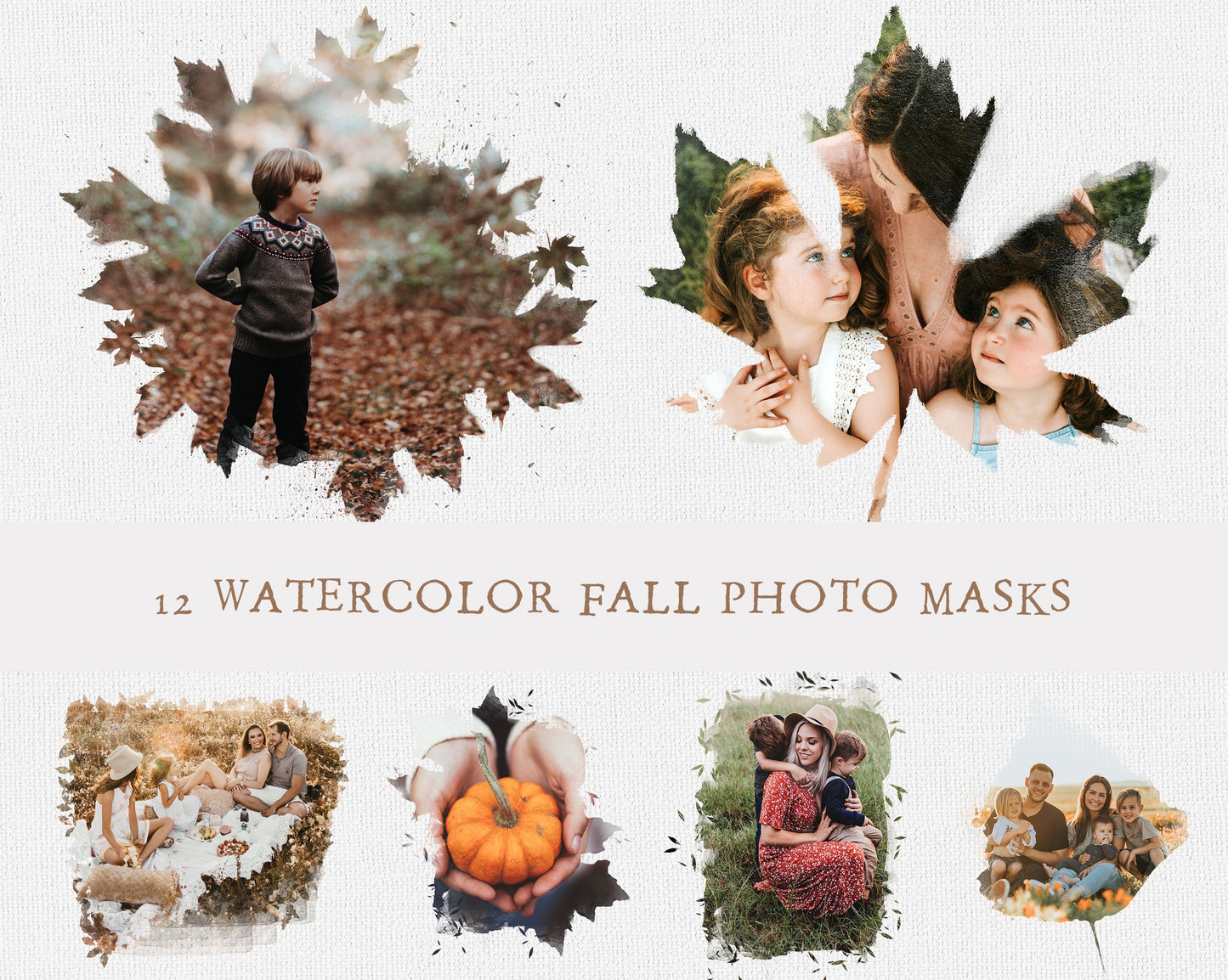 Watercolor Fall Photo Masks