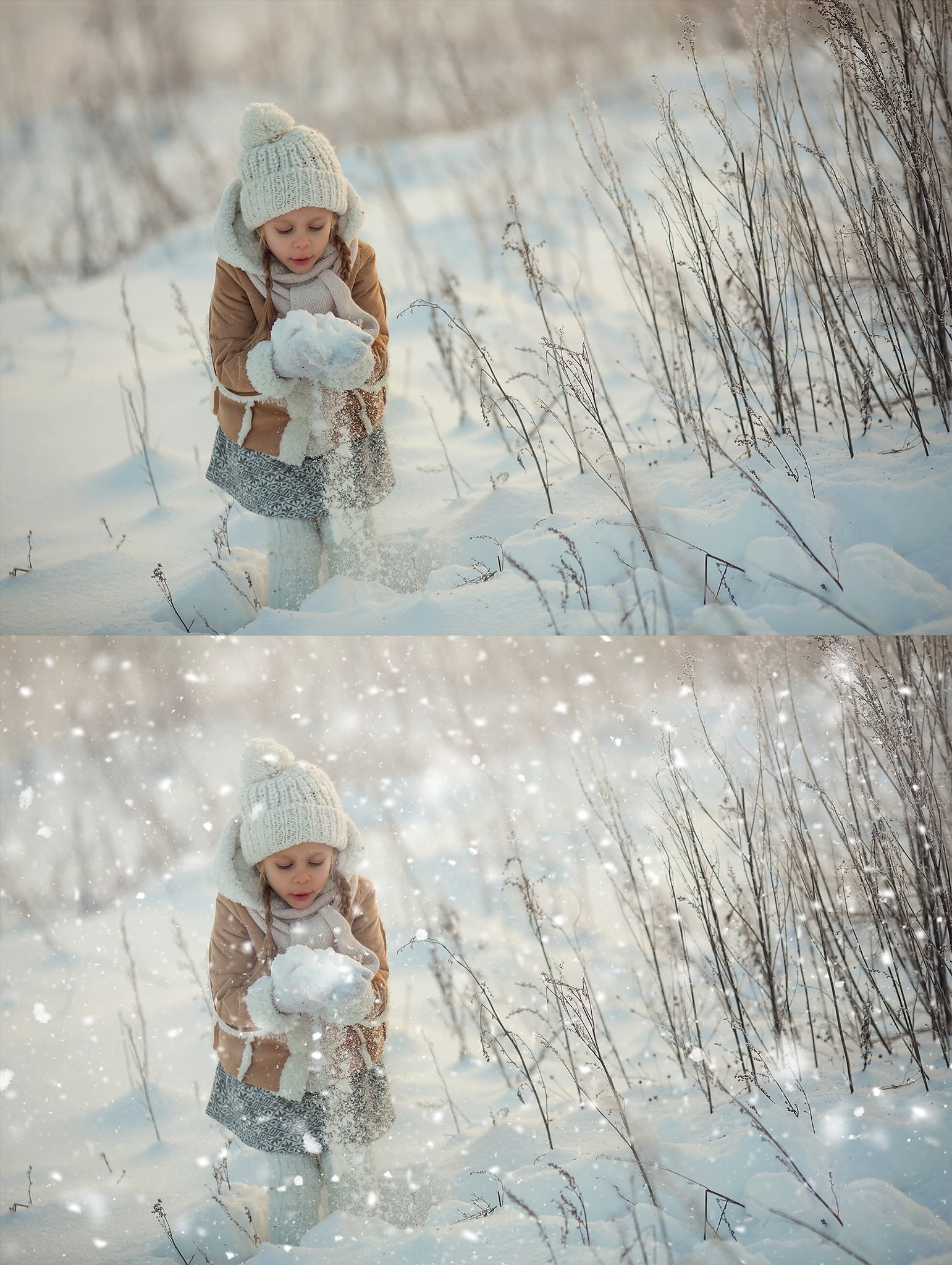 White Winter Overlays and Brushes + 2 Free Gifts - Photoshop Overlays, Digital Backgrounds and Lightroom Presets