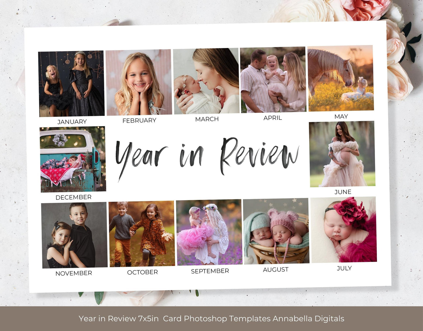 Year in Review Photoshop Template