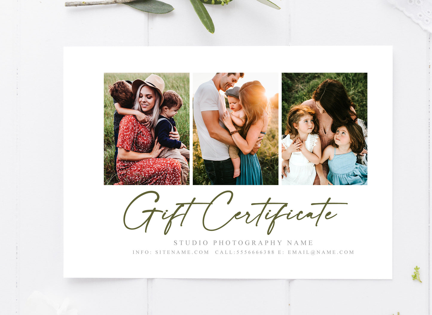 Gift Certificate Photoshop Template