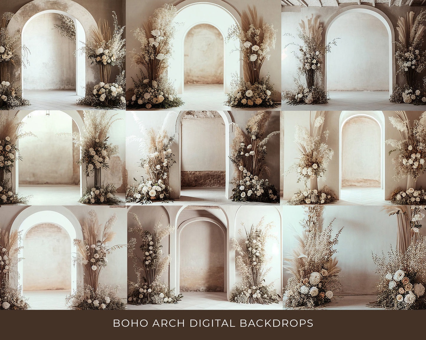 Boho Arch Digital Backdrops