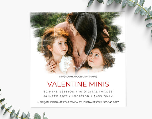 Valentine Mini Session Photoshop Template