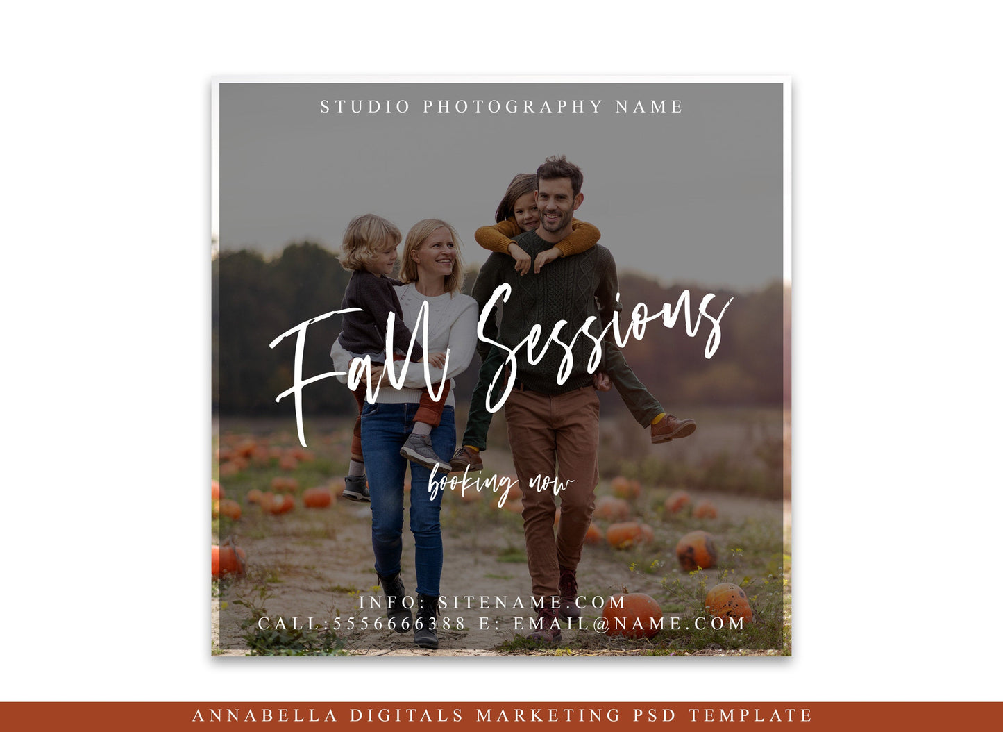 Fall Sessions Photoshop Template