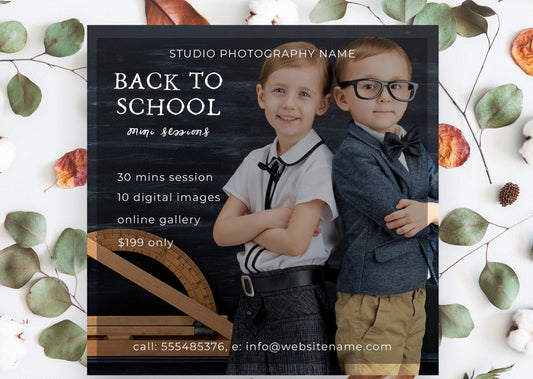 Back to School Mini Session Template