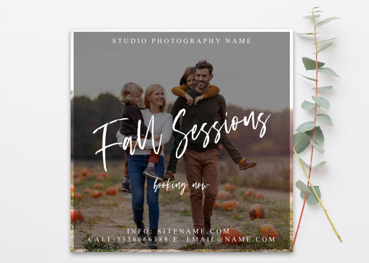 Fall Sessions Photoshop Template
