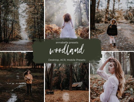 6 Woodland Lightroom Presets, Mobile Presets, Blogger Presets, Instagram Filters for Lightroom Mobile