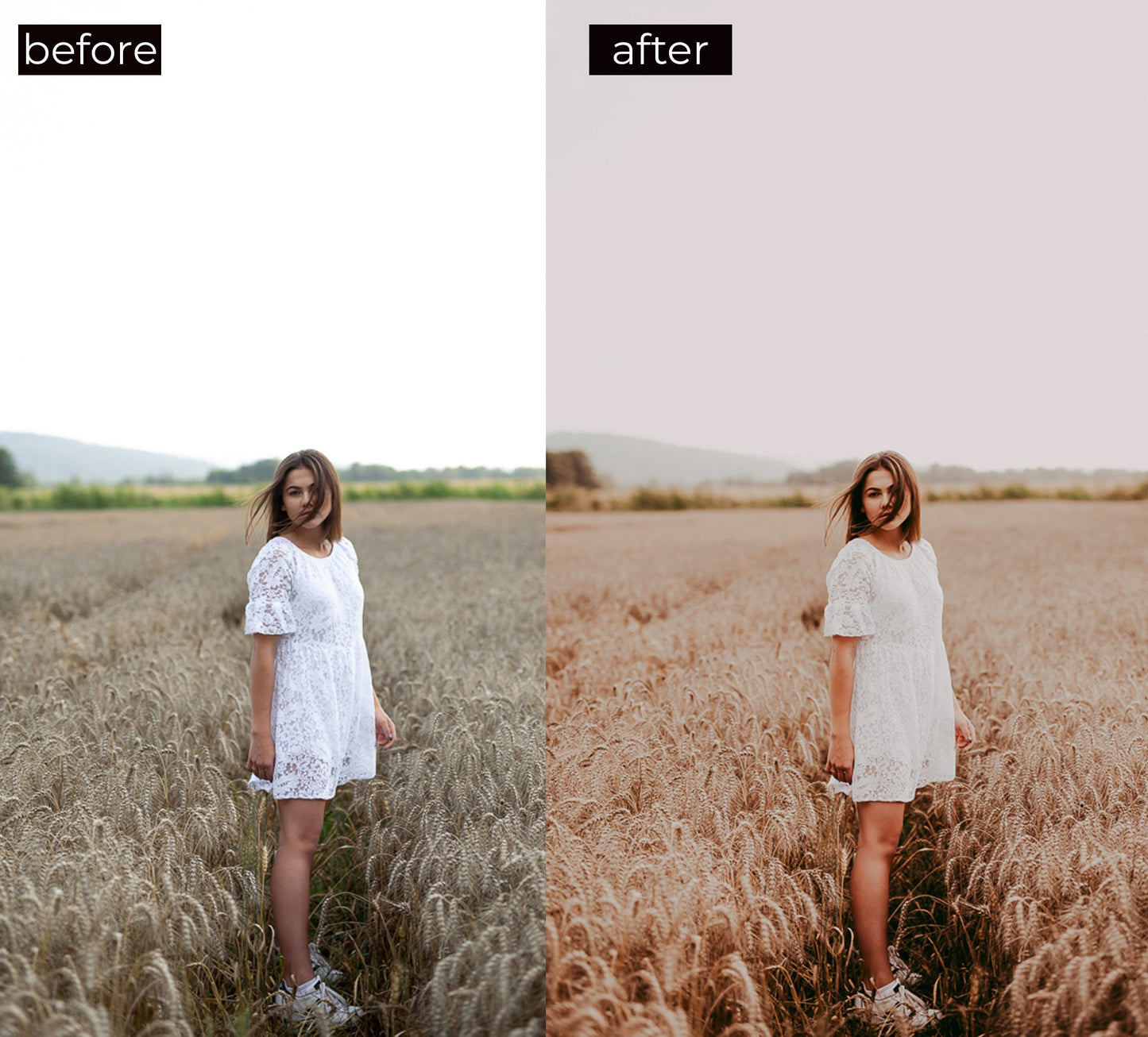 7 Golden Hour Desktop and Mobile Lightroom Presets, Rustic and Modern Lightroom Presets for Professional Photographers and Bloggers