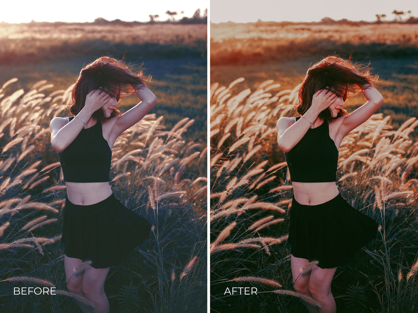 7 Golden Hour Desktop and Mobile Lightroom Presets, Rustic and Modern Lightroom Presets for Professional Photographers and Bloggers