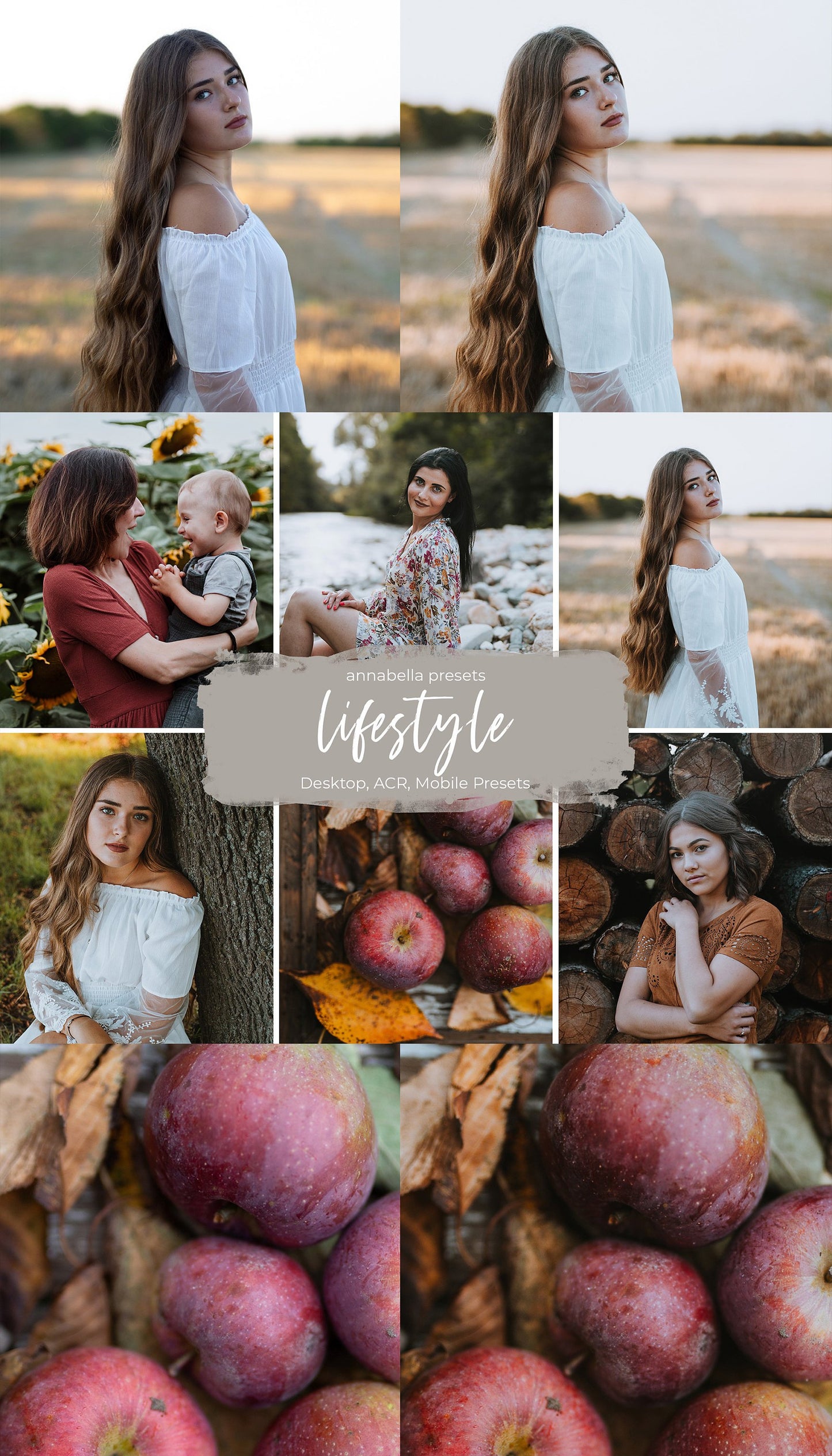 5 Lifestyle Desktop and Mobile Lightroom Presets, Clean Film Lightroom Presets for Professional Photographers and Bloggers