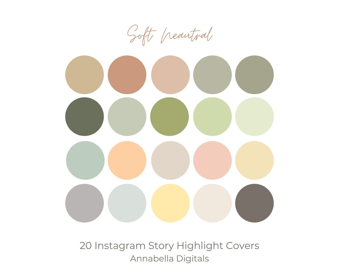 20 Soft Neutral Instagram Highlight Covers