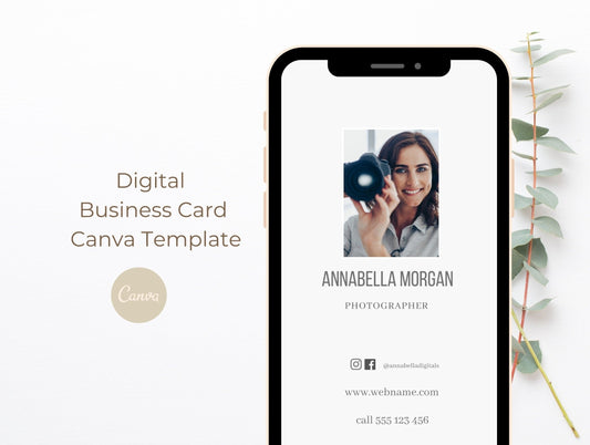 Digital Business Card Canva Template