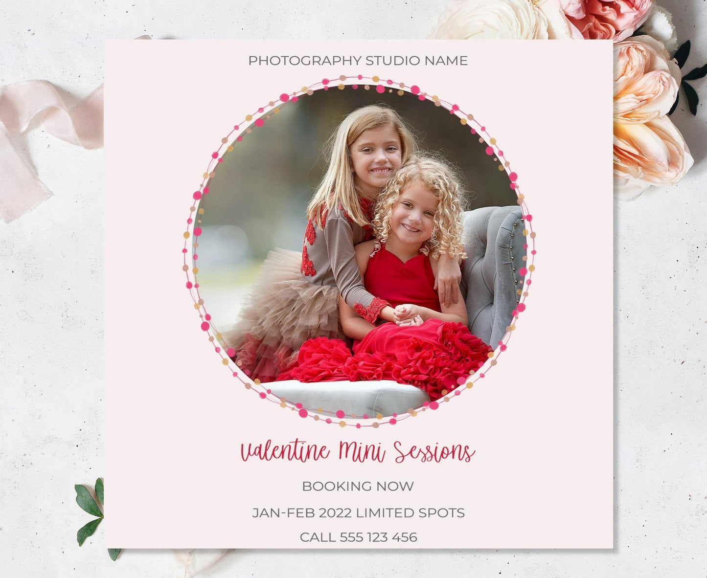 Valentine Mini Session Photoshop Template