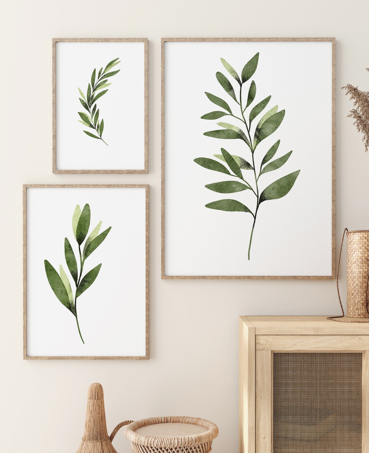 Watercolor Green Branches Cliparts