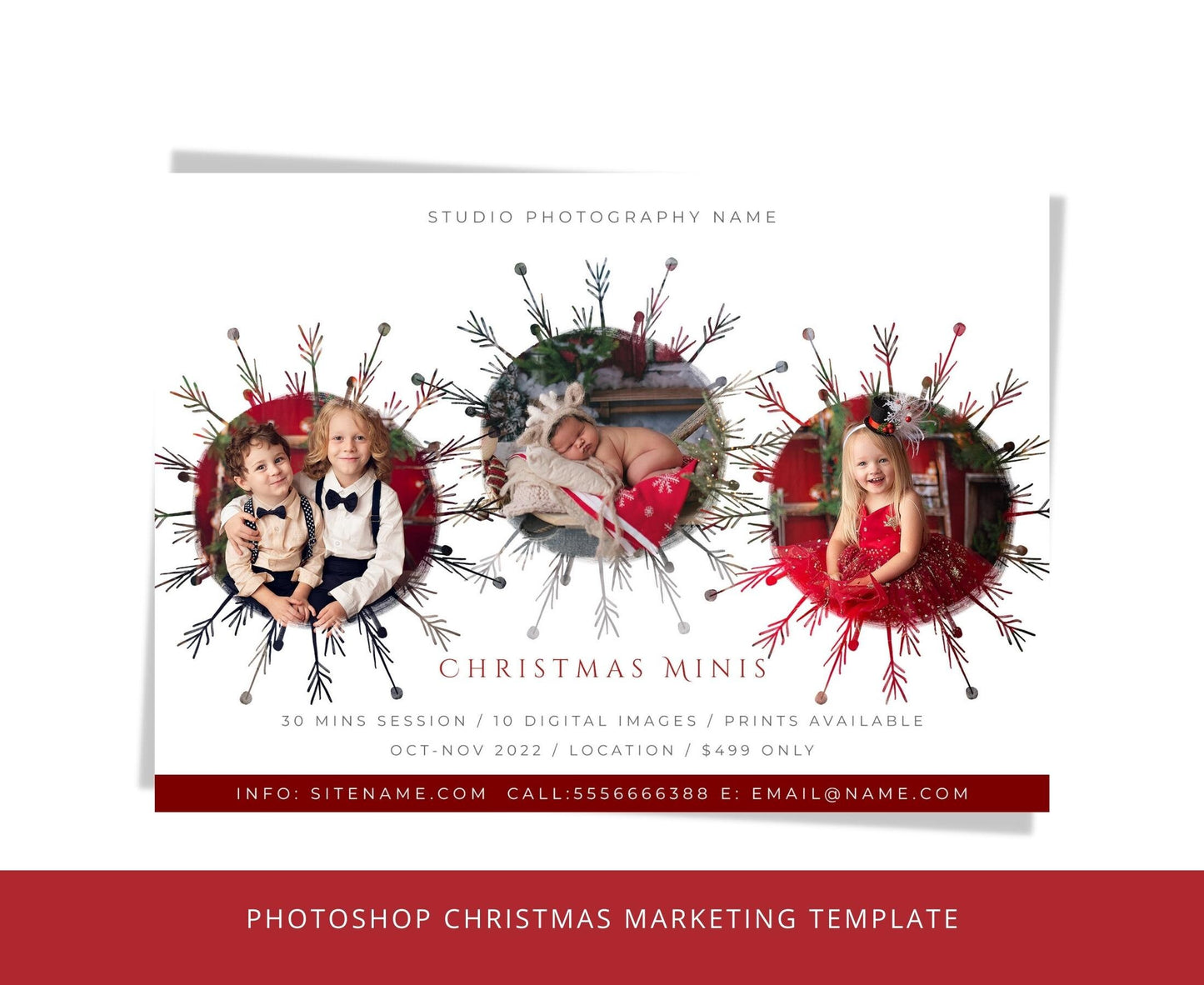 Christmas Minis Photoshop Template