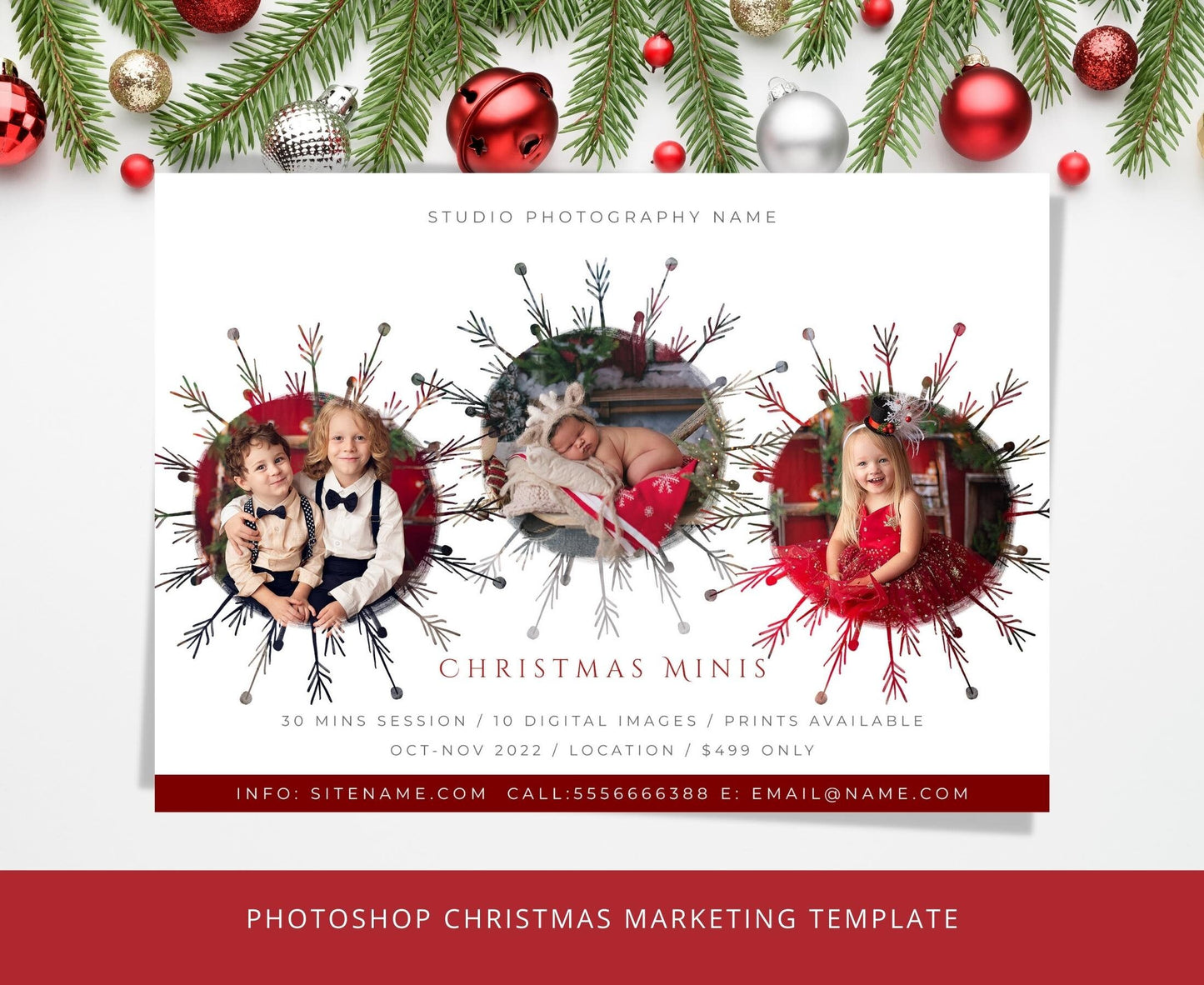 Christmas Minis Photoshop Template