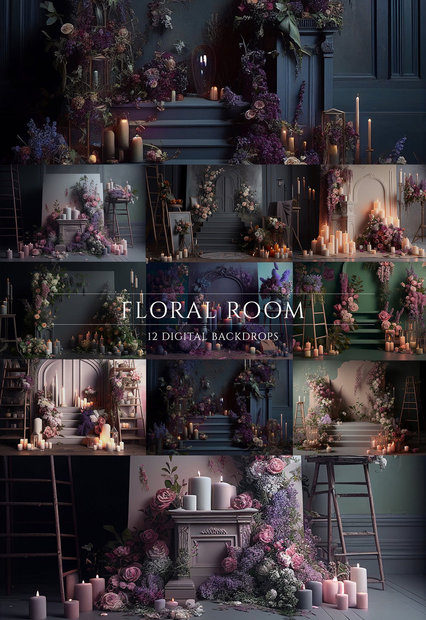 Floral Room Digital Backdrops