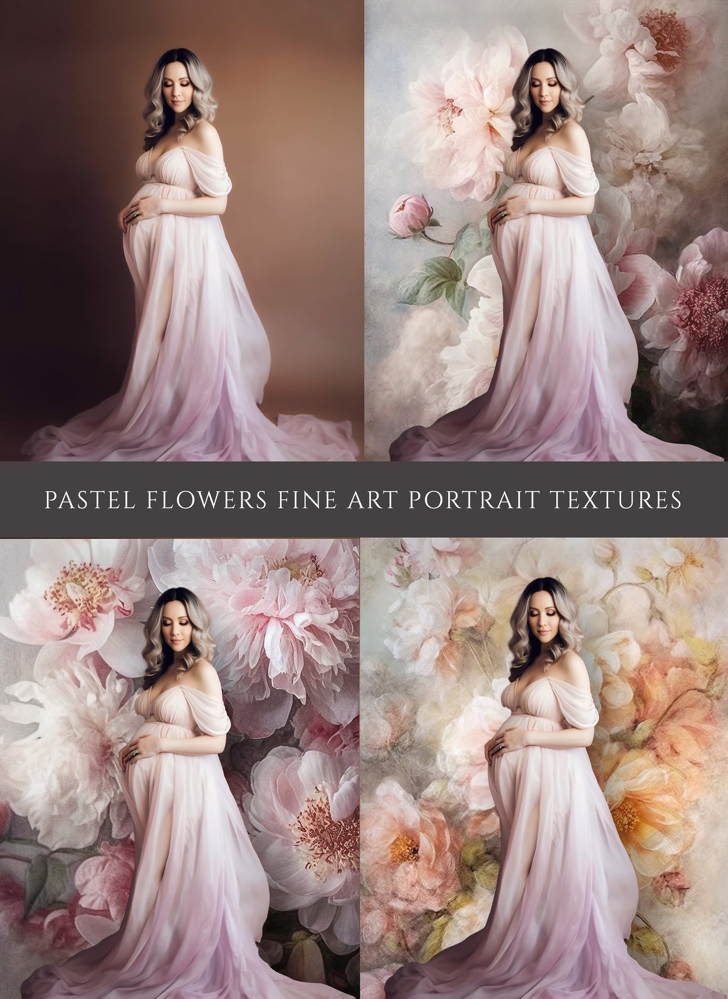 16 Pastel Flowers Fine Art Textures