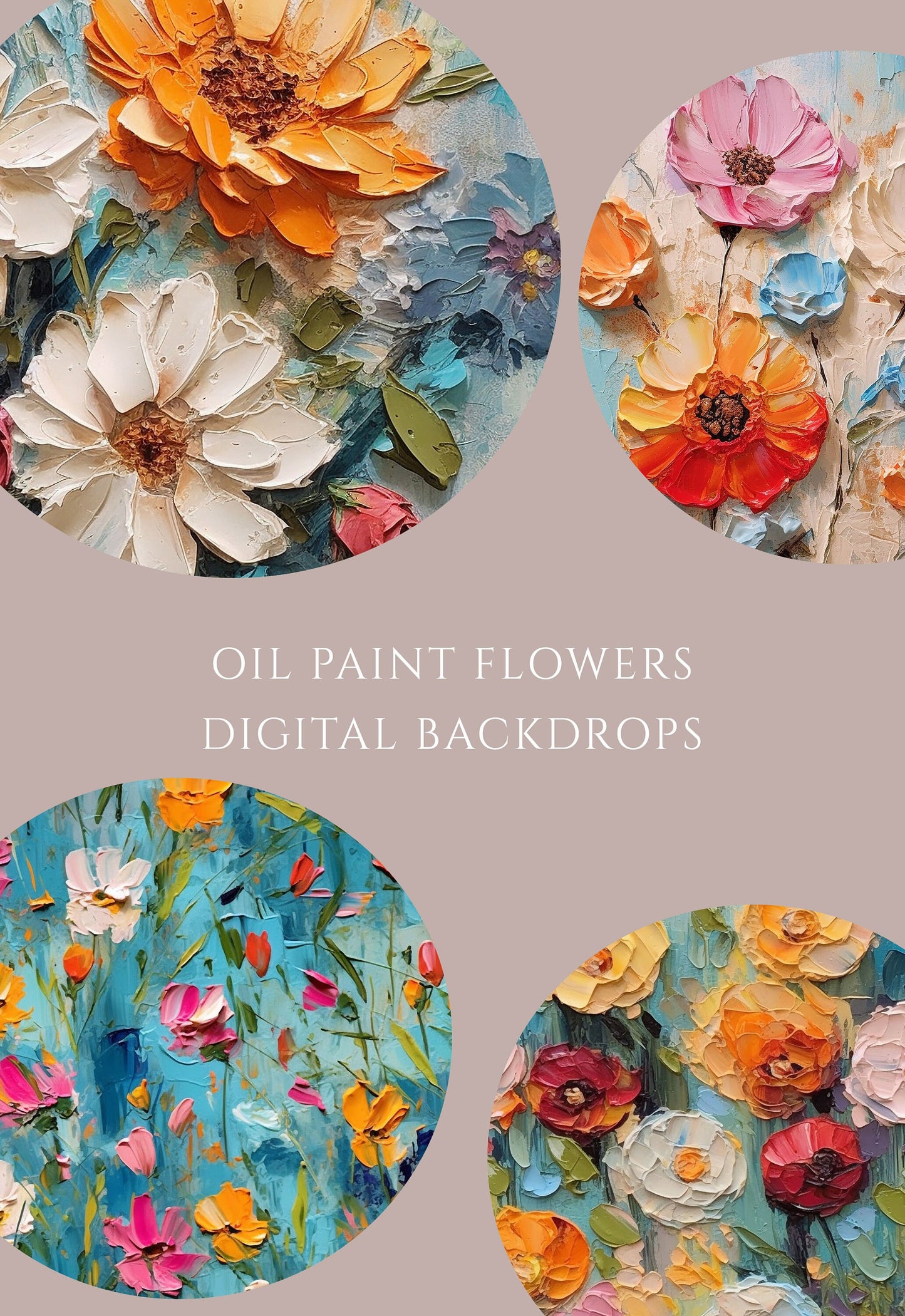 Oil Paint Flowers Fine Art Textures