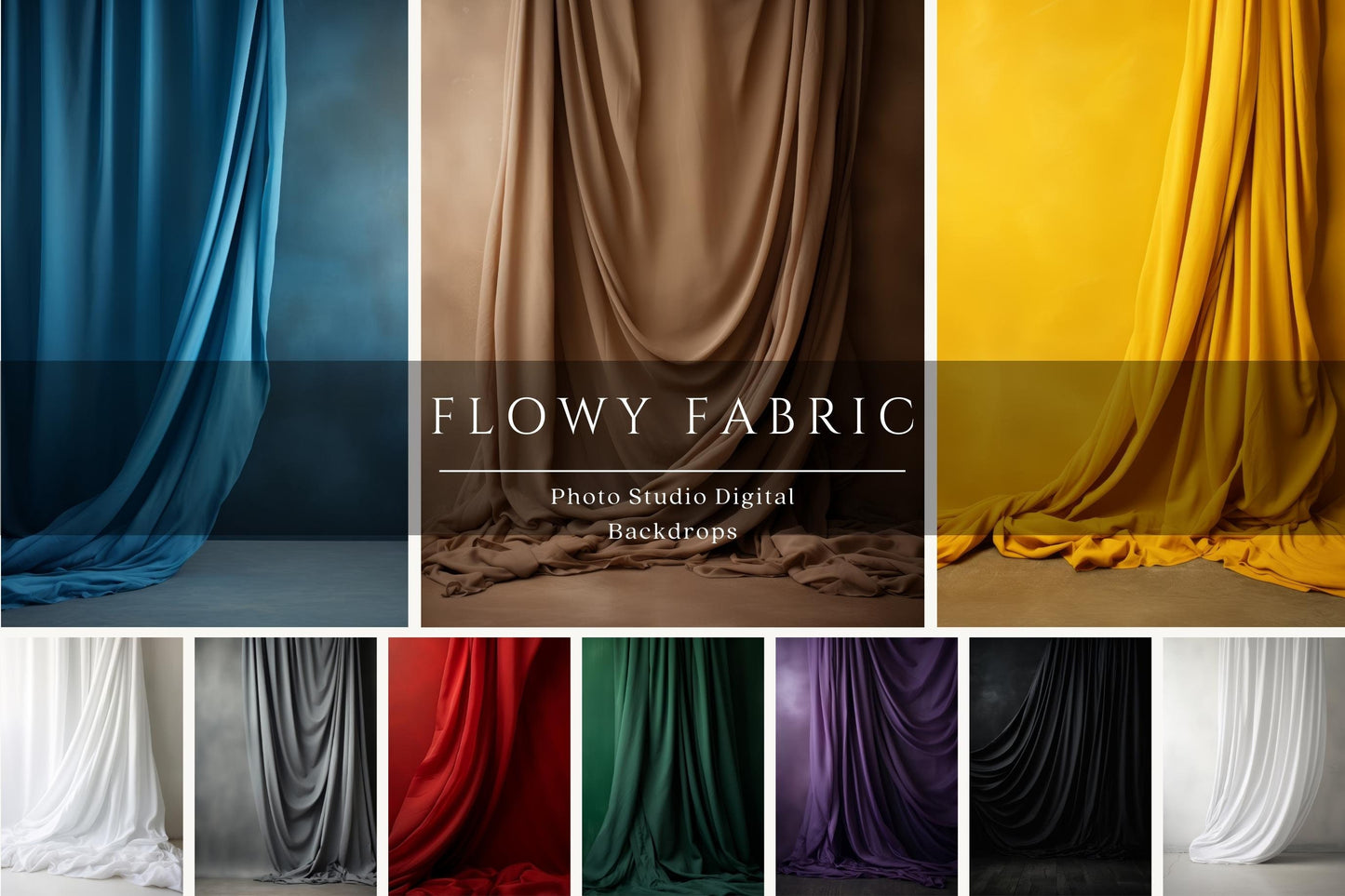 Flowy Fabric Digital Backdrops