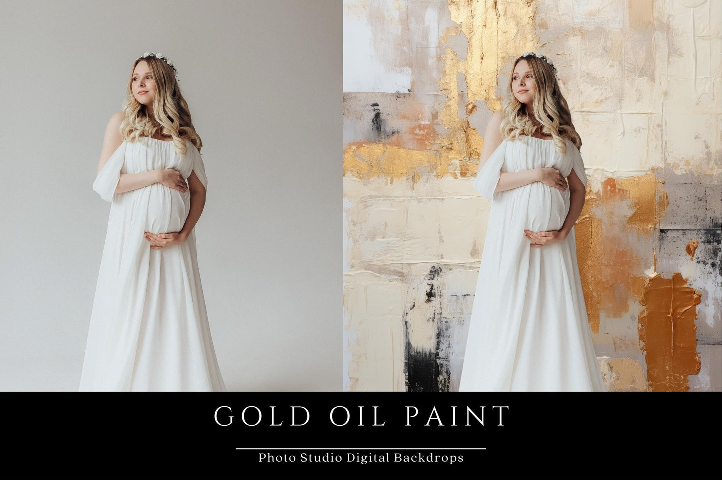 Oil Gold Paint Textures Digital Backdrops