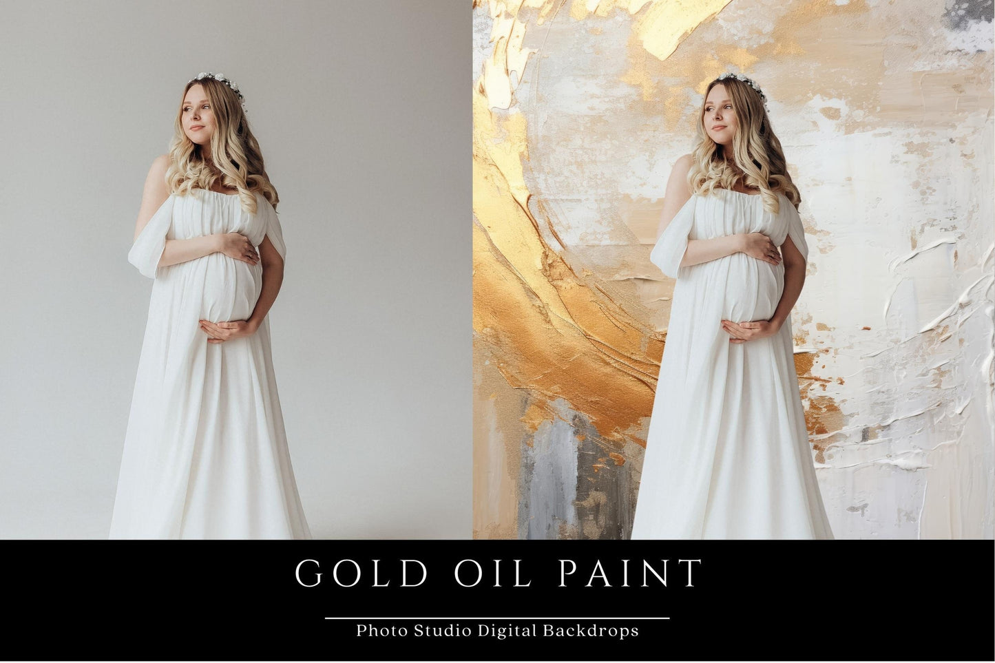 Oil Gold Paint Textures Digital Backdrops