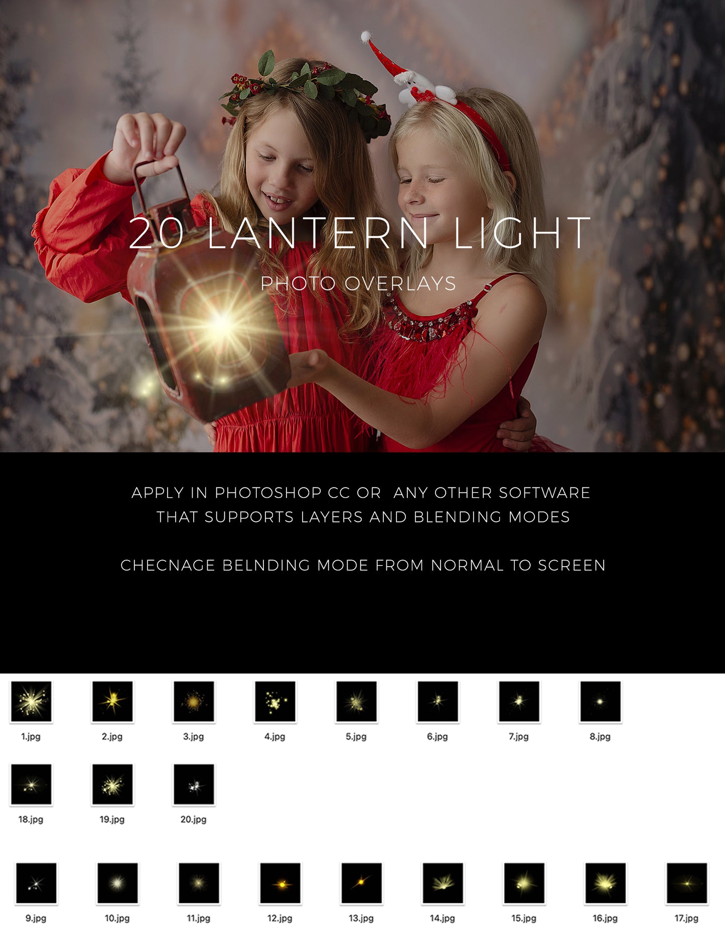 Lantern Light Photo Overlays