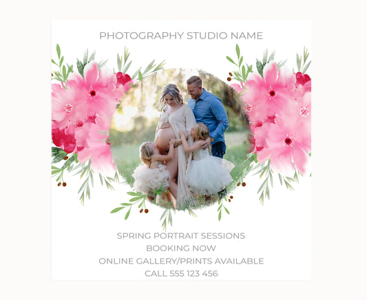 Spring Mini Session Photoshop Template