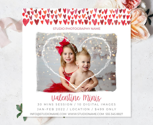 Valentine Mini Session Photoshop Template